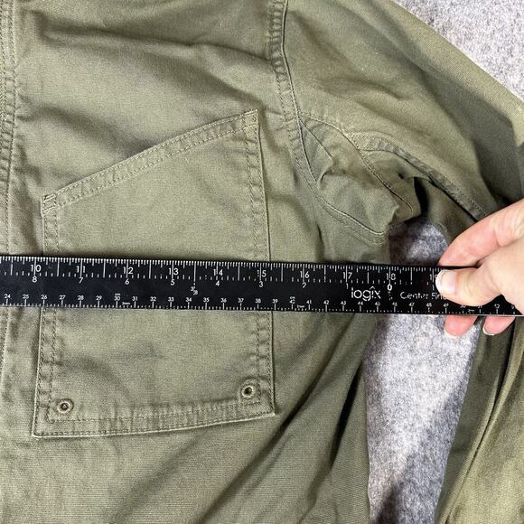 Duluth Trading Jacket Mens XS Army Green Full Zip Up Cargo Utility Coat Cotton - Picture 8 of 8